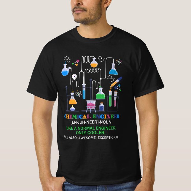 Camiseta Definición De Ingeniero Químico Como Un Ingeniero  (Anverso)
