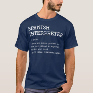 Camiseta Definición de intérprete español diseño amigos de