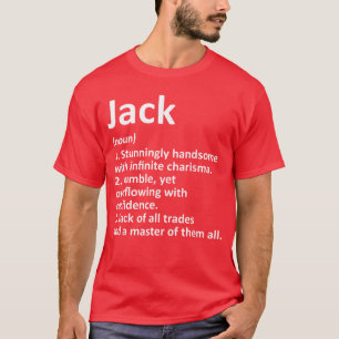 Camiseta Definición de Jack Nombre Personalizado Cumpleaños