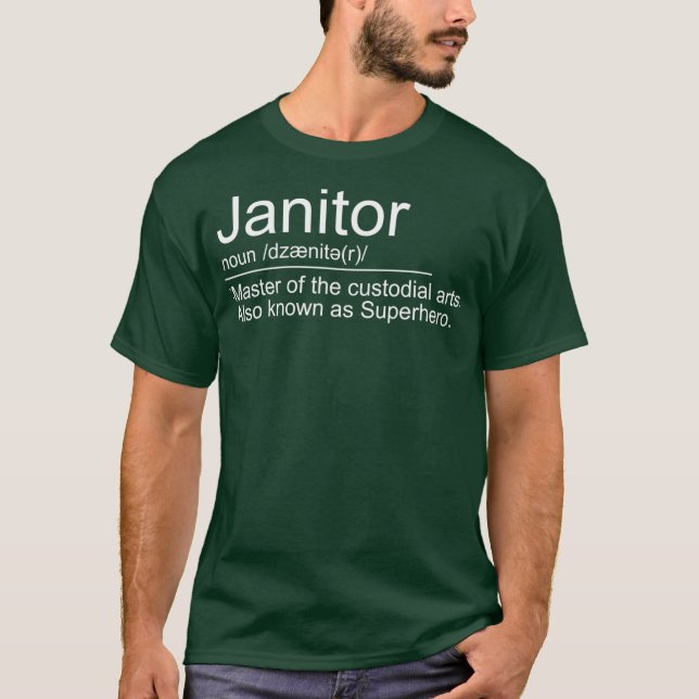 Camiseta Definición de Janitor Mejores Funciones Judiciales (Anverso)