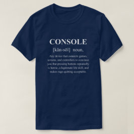 Camiseta Definición de juego divertido de consola con texto