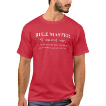 Definición de juego divertido Rule Master con text