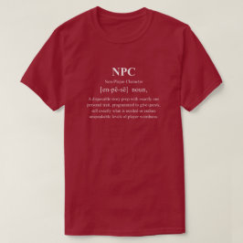 Camiseta Definición de jugador divertido de RPG de NPC con