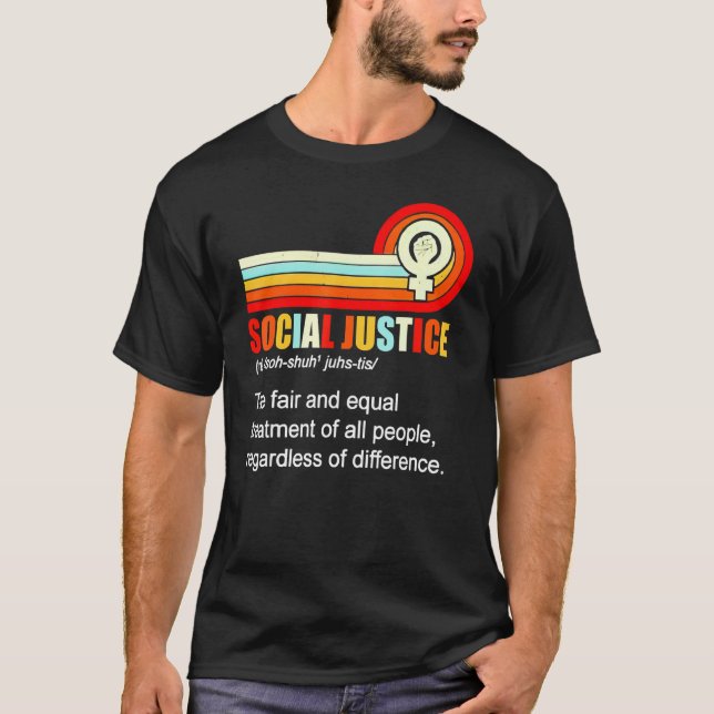 Camiseta Definición de justicia social: la ley justa y equi (Anverso)