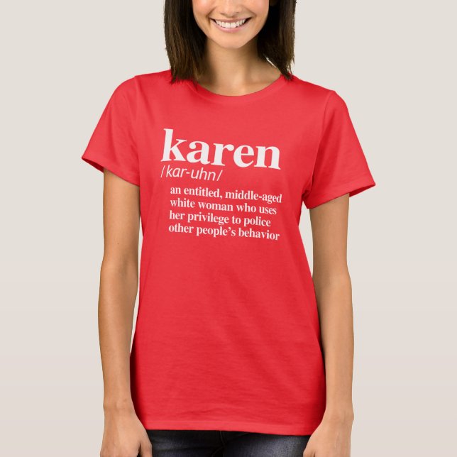 CAMISETA DEFINICIÓN DE KAREN (Anverso)