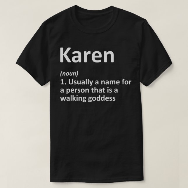 Camiseta Definición de KAREN Nombre Personalizado Funny Cum (Diseño del anverso)