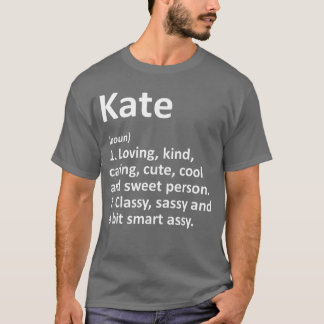 Camiseta Definición de KATE Nombre Personalizado Cumpleaños