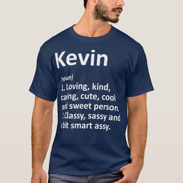 Camiseta Definición de KEVIN Nombre personalizado Diferenci (Anverso)
