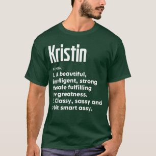 Camiseta Definición de Kristin Significado Divertido Nombre