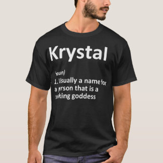 Camiseta Definición de KRYSTAL Nombre personalizado Funny B