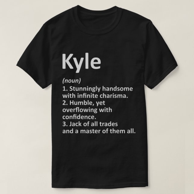 Camiseta Definición de KYLE Nombre Personalizado Funny Cump (Diseño del anverso)