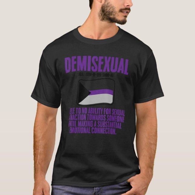 Camiseta Definición de la bandera del orgullo demisexual (Anverso)