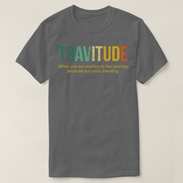 Camiseta definición de la viajera notrifobia itinerante (Diseño del anverso)