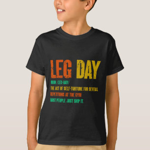 Camiseta Definición de Leg Day Gym Pump Sobredimensionamien