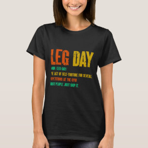 Camiseta Definición de Leg Day Gym Pump Sobredimensionamien