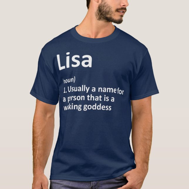 Camiseta Definición de LISA Nombre Personalizado Funny Cump (Anverso)