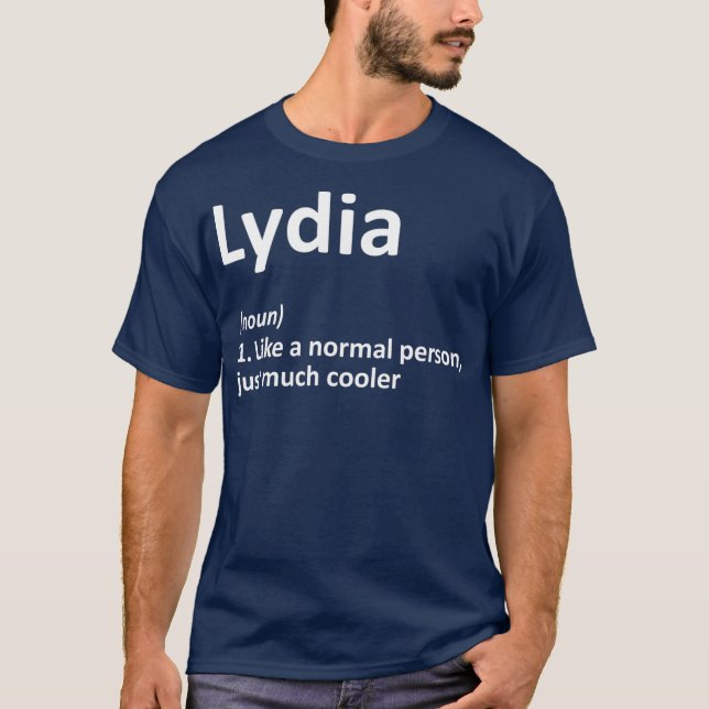 Camiseta Definición de LYDIA Nombre personalizado Gracioso  (Anverso)
