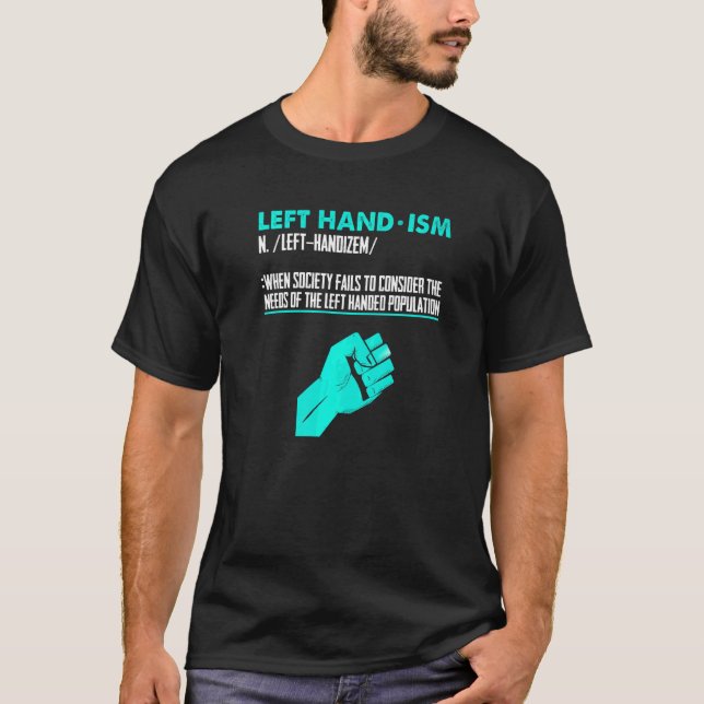 Camiseta Definición de mano izquierda Leftie Leftie Orgullo (Anverso)