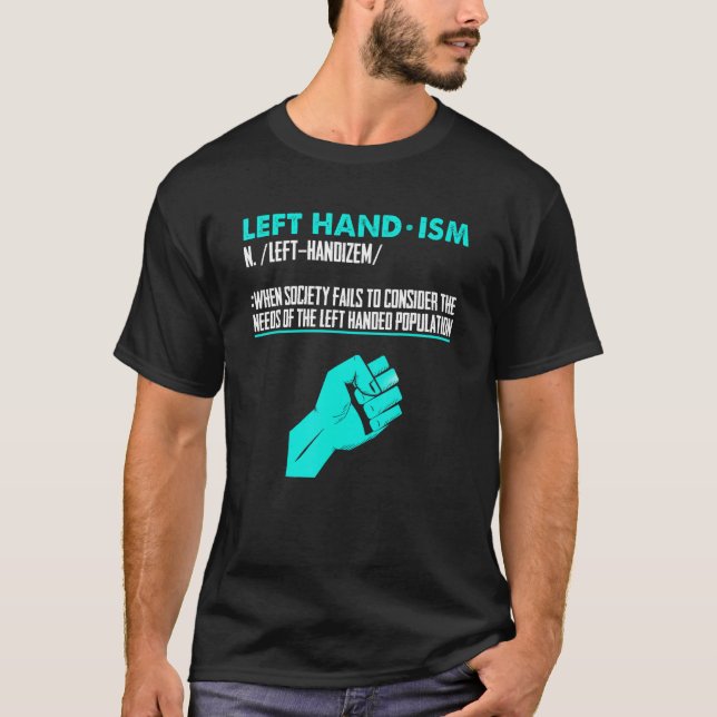 Camiseta Definición de mano izquierda Leftie Leftie Orgullo (Anverso)