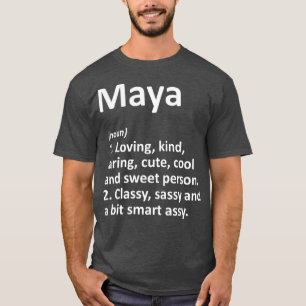 Camiseta Definición de MAYA Nombre Personalizado Funny Cum