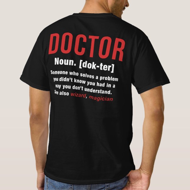 Camiseta Definición de médica (Reverso)