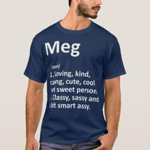 Camiseta Definición de MEG Nombre personalizado Divertido C