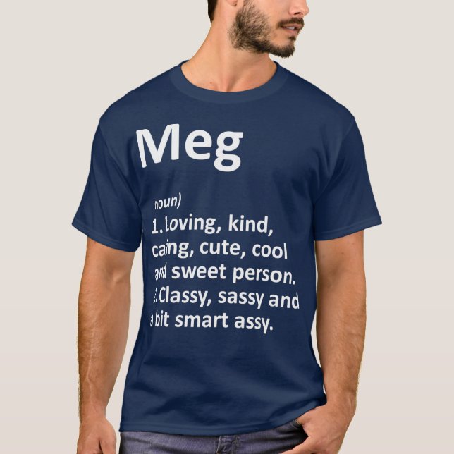 Camiseta Definición de MEG Nombre personalizado Divertido C (Anverso)