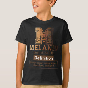 Camiseta Definición de melanina Reina negra azúcar melanina