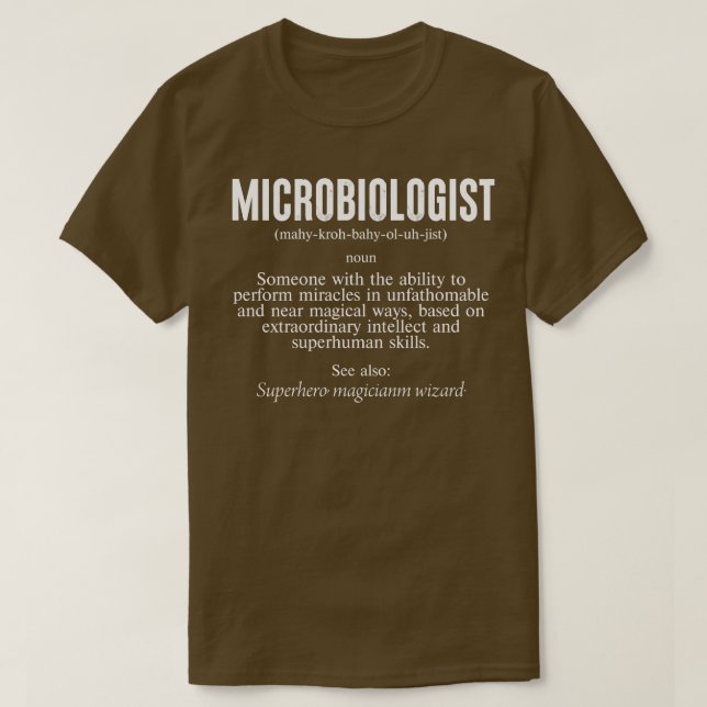 Camiseta Definición de microbiólogo (Diseño del anverso)