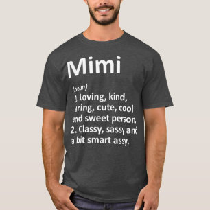 Camiseta Definición de MIMI Nombre Personalizado Funny Cump
