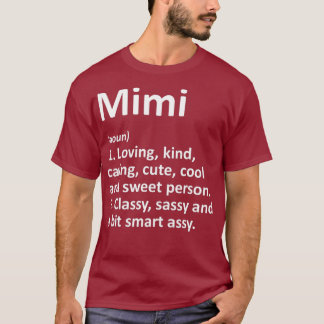 Camiseta Definición de MIMI Nombre Personalizado Funny Cump