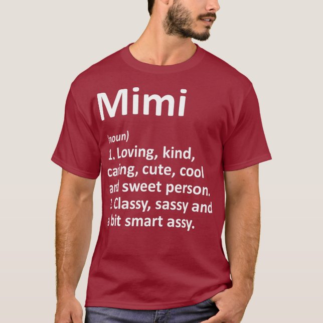 Camiseta Definición de MIMI Nombre Personalizado Funny Cump (Anverso)