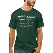 Definición de Min-Maxing Funny RPG con texto blanc