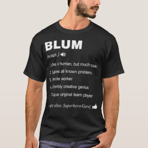 Camiseta Definición de nombre azul significa diversión fami