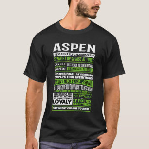 Camiseta Definición de nombre de Chica Aspen