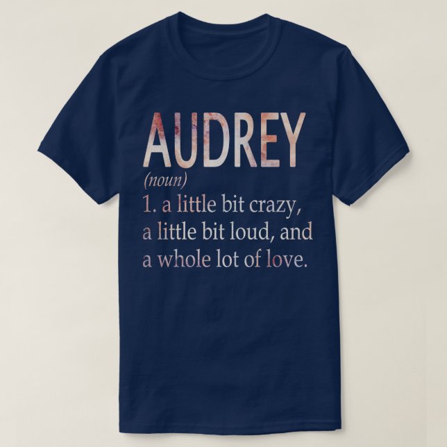 Camiseta Definición de nombre de Chica Audrey (Diseño del anverso)