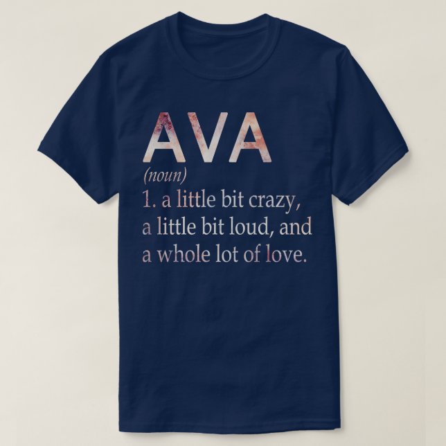 Camiseta Definición de nombre de Chica Ava (Diseño del anverso)