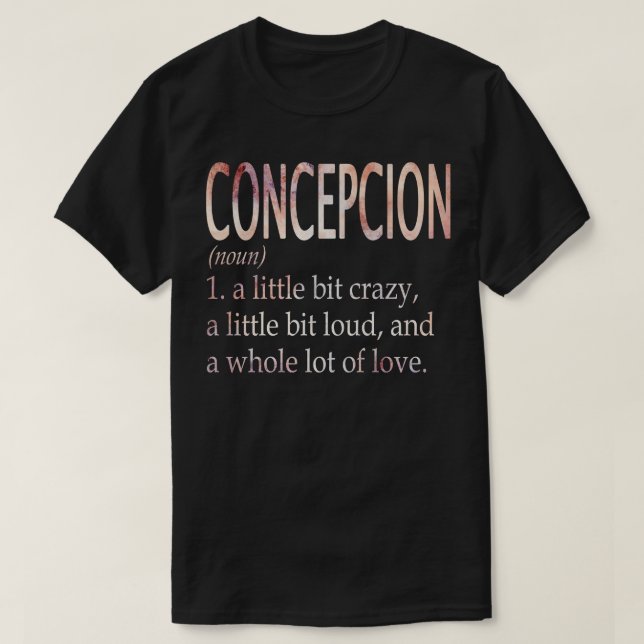 Camiseta Definición de nombre de Chica de conceptos (Diseño del anverso)