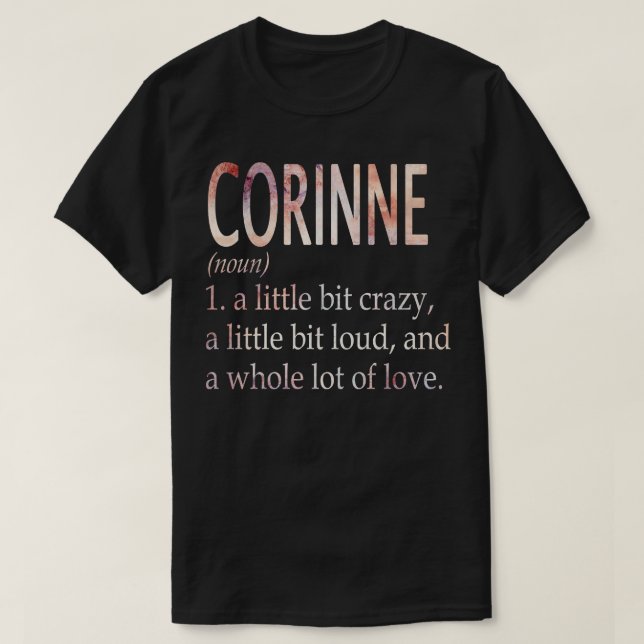 Camiseta Definición de nombre de Chica de Corinne (Diseño del anverso)