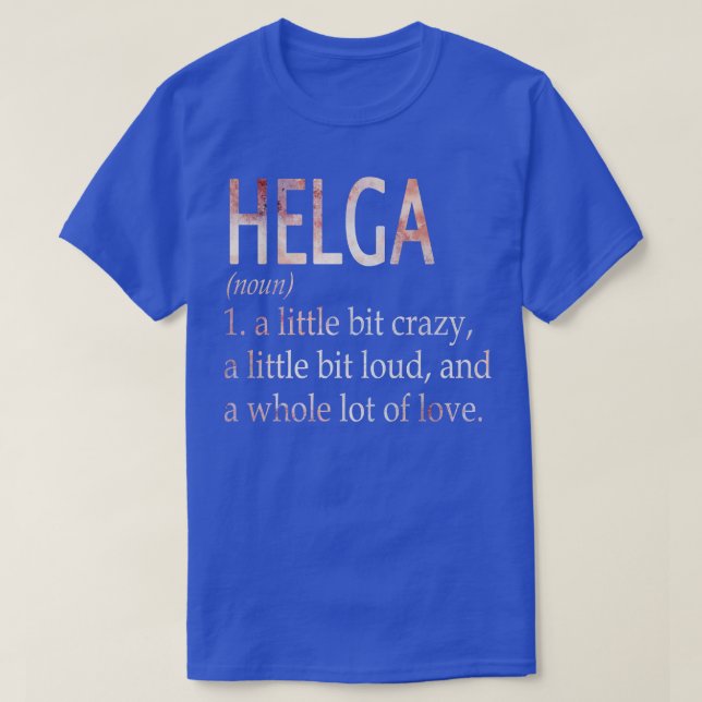 Camiseta Definición de nombre de Chica de Helga (Diseño del anverso)