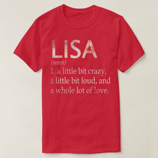Camiseta Definición de nombre de Chica de Lisa (Diseño del anverso)