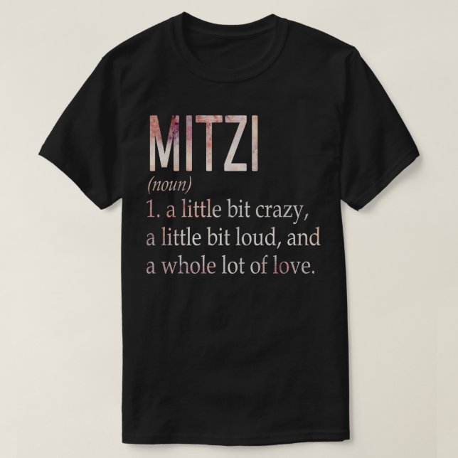 Camiseta Definición de nombre de Chica de Mitzi (Diseño del anverso)