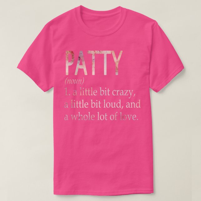 Camiseta Definición de nombre de Chica de patentes (Diseño del anverso)