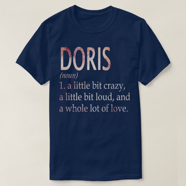 Camiseta Definición de nombre de Chica Doris (Diseño del anverso)