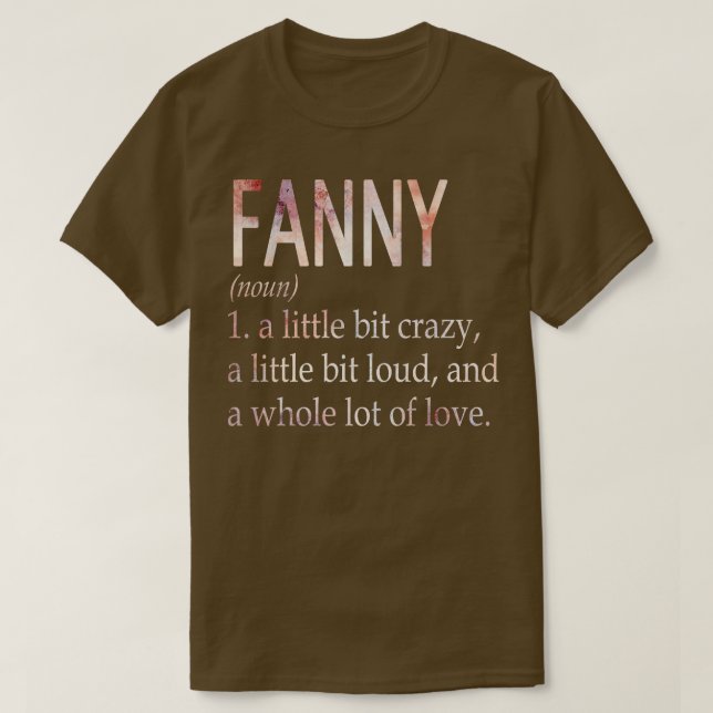 Camiseta Definición de nombre de Chica Fanny (Diseño del anverso)