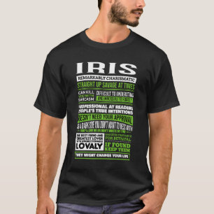 Camiseta Definición de nombre de Chica Iris