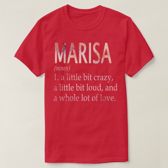 Camiseta Definición de nombre de Chica Marisa (Diseño del anverso)