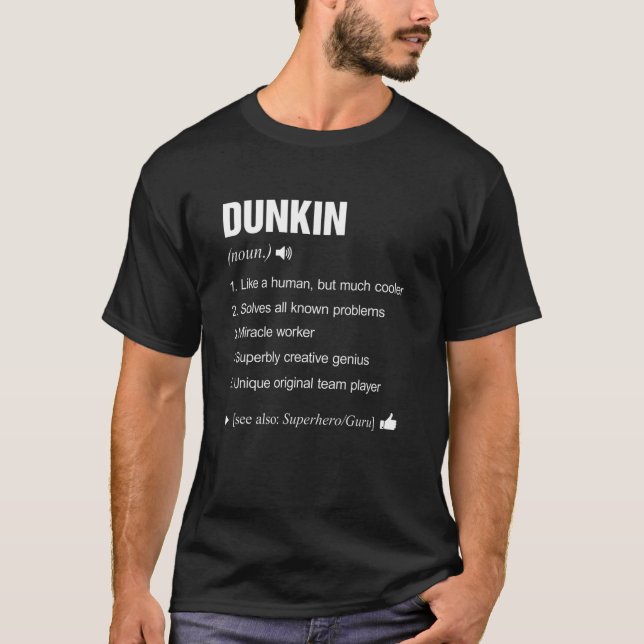 Camiseta Definición de nombre Dunkin Significado Familia Fu (Anverso)