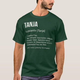 Camiseta Definición de nombre gracioso nombre Gift Tanja