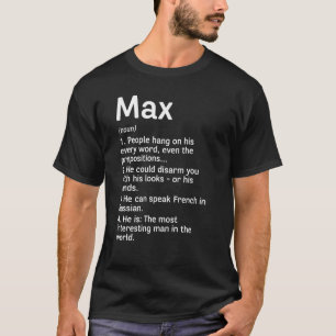 Camiseta Definición de nombre máxima que significa interesa